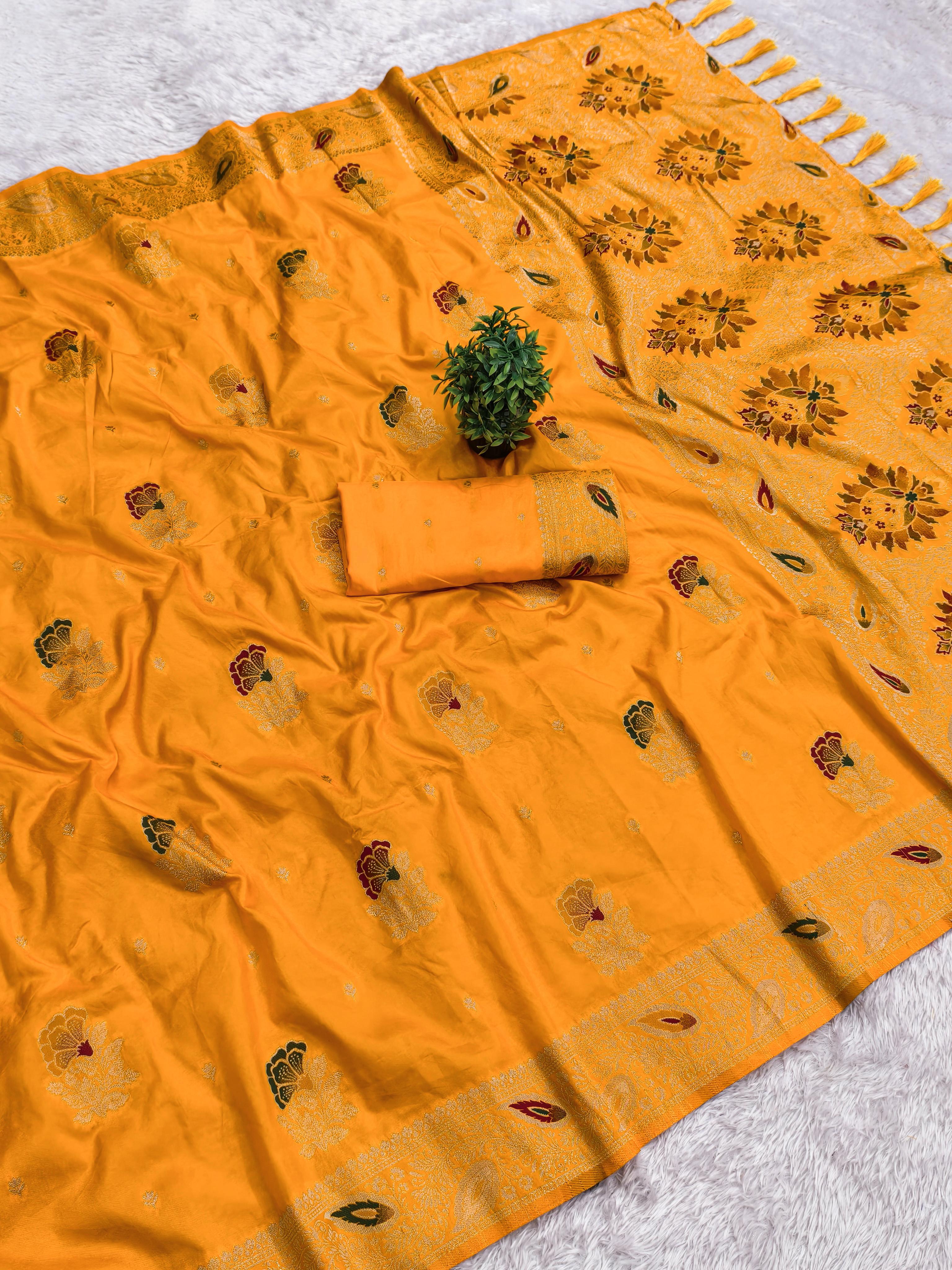 Lekha MN Gulaboo Dolla Silk Heavy Meenakari Weaving Saree