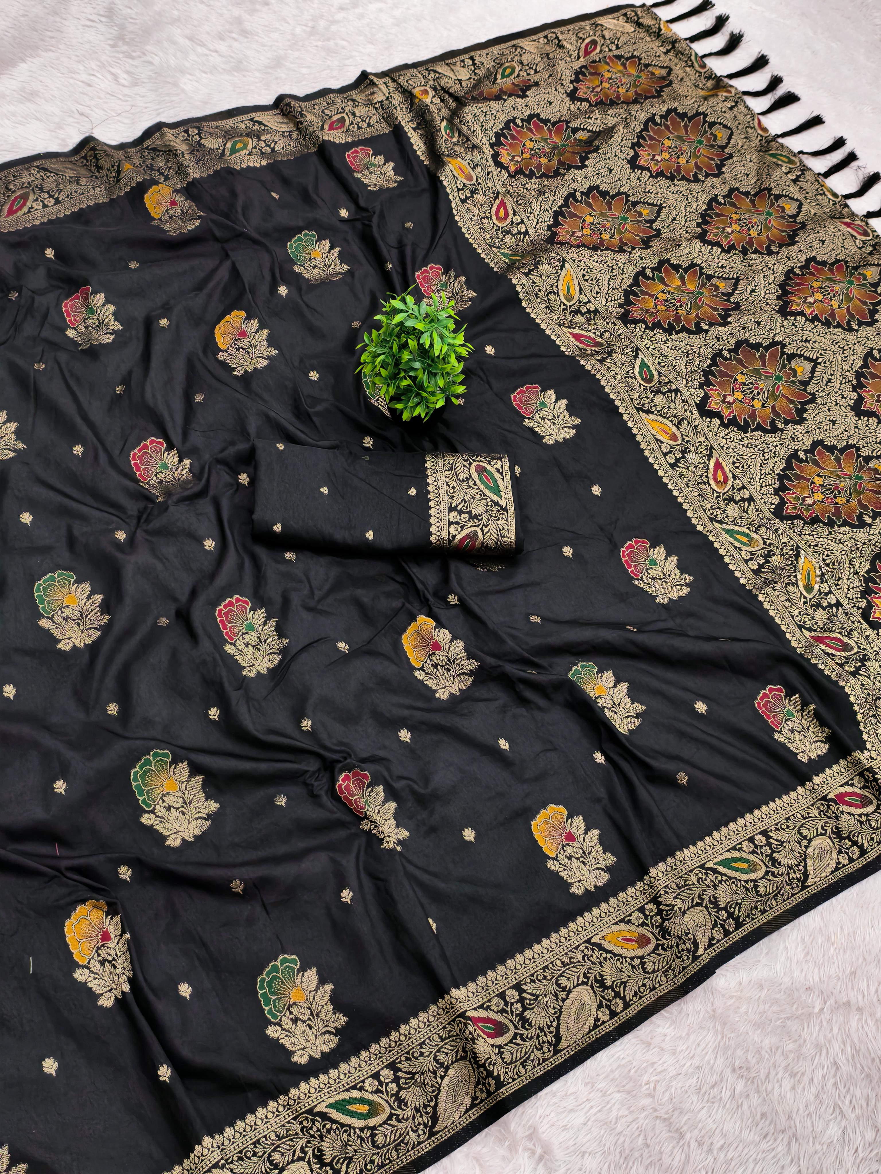 Lekha MN Gulaboo Dolla Silk Heavy Meenakari Weaving Saree