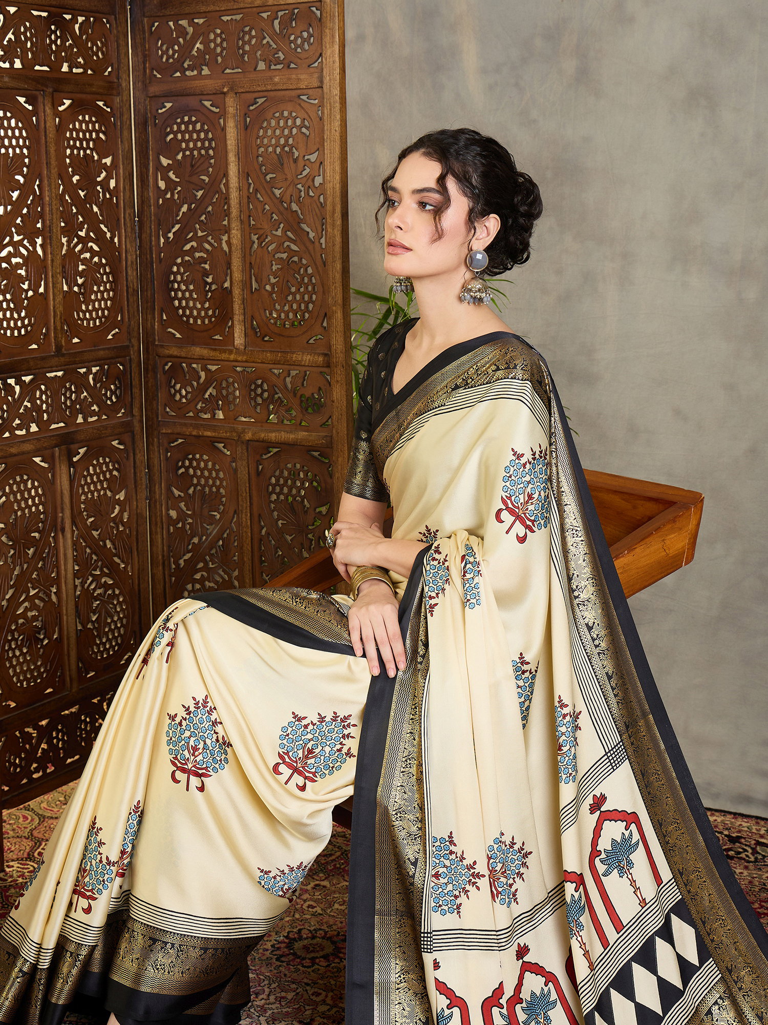 Gf Lux 20 Gajraj Printed Khadi Silk Blended Saree Collection 