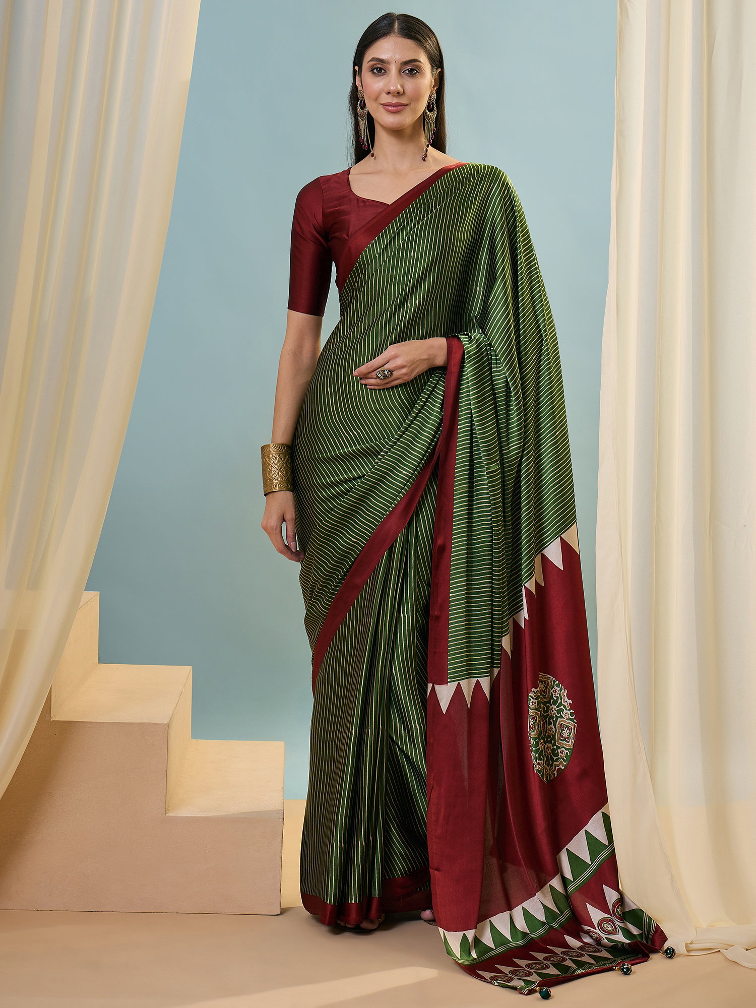 Gf Lux 14 Modal Silk Printed Saree With Blouse Collection 