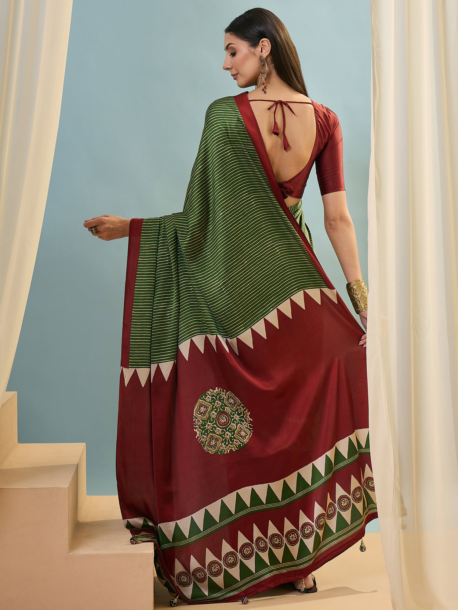 Gf Lux 14 Modal Silk Printed Saree With Blouse Collection 