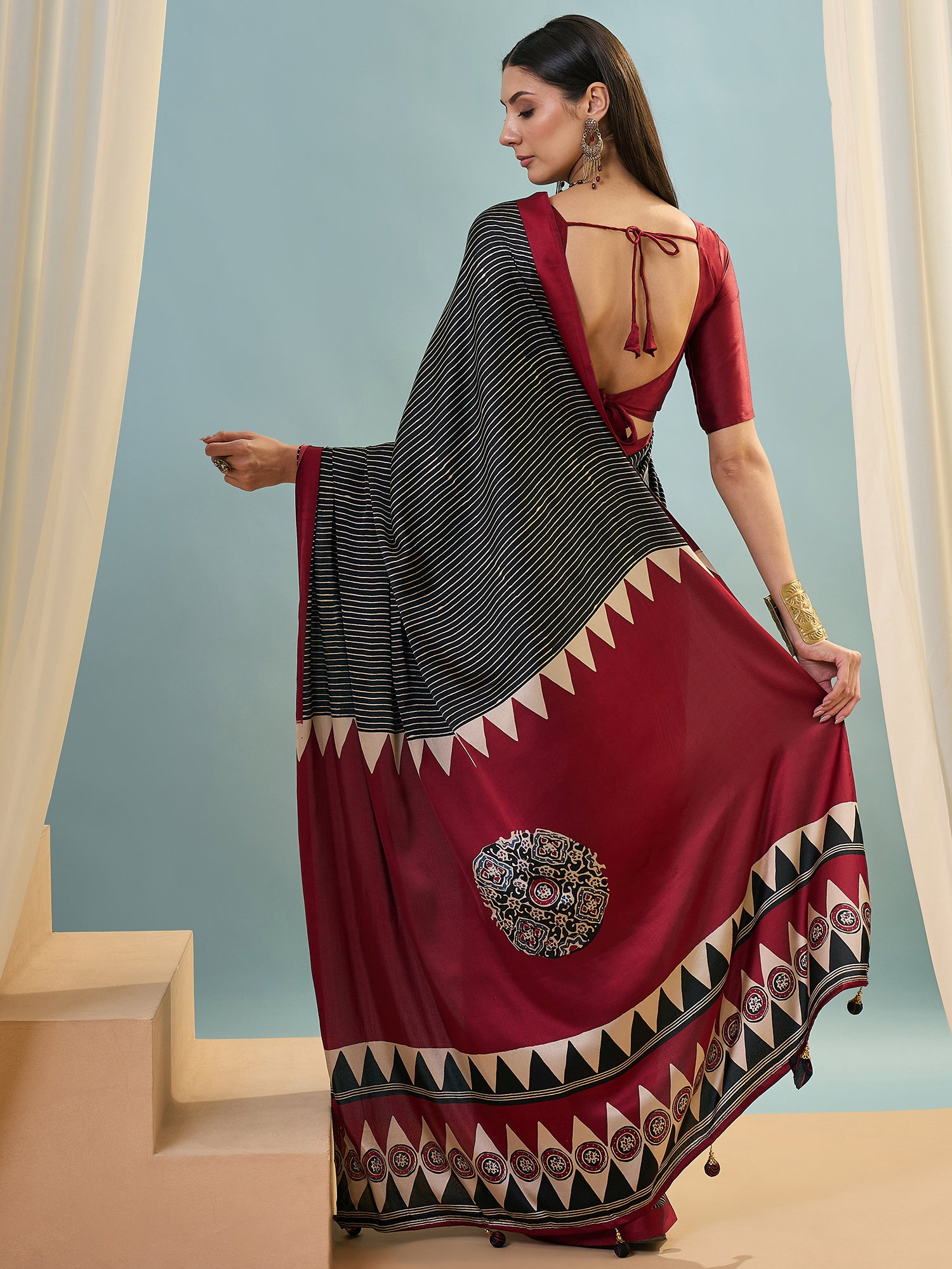 Gf Lux 14 Modal Silk Printed Saree With Blouse Collection 