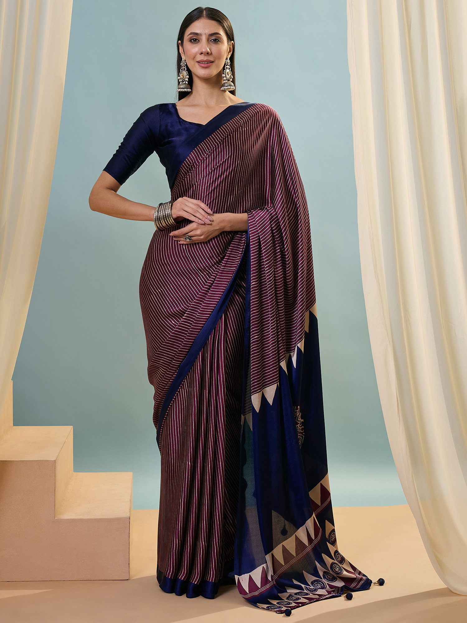 Gf Lux 14 Modal Silk Printed Saree With Blouse Collection 