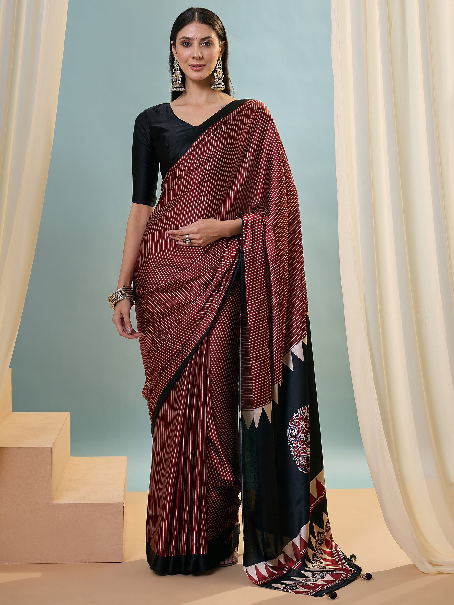 Gf Lux 14 Modal Silk Printed Saree With Blouse Collection 