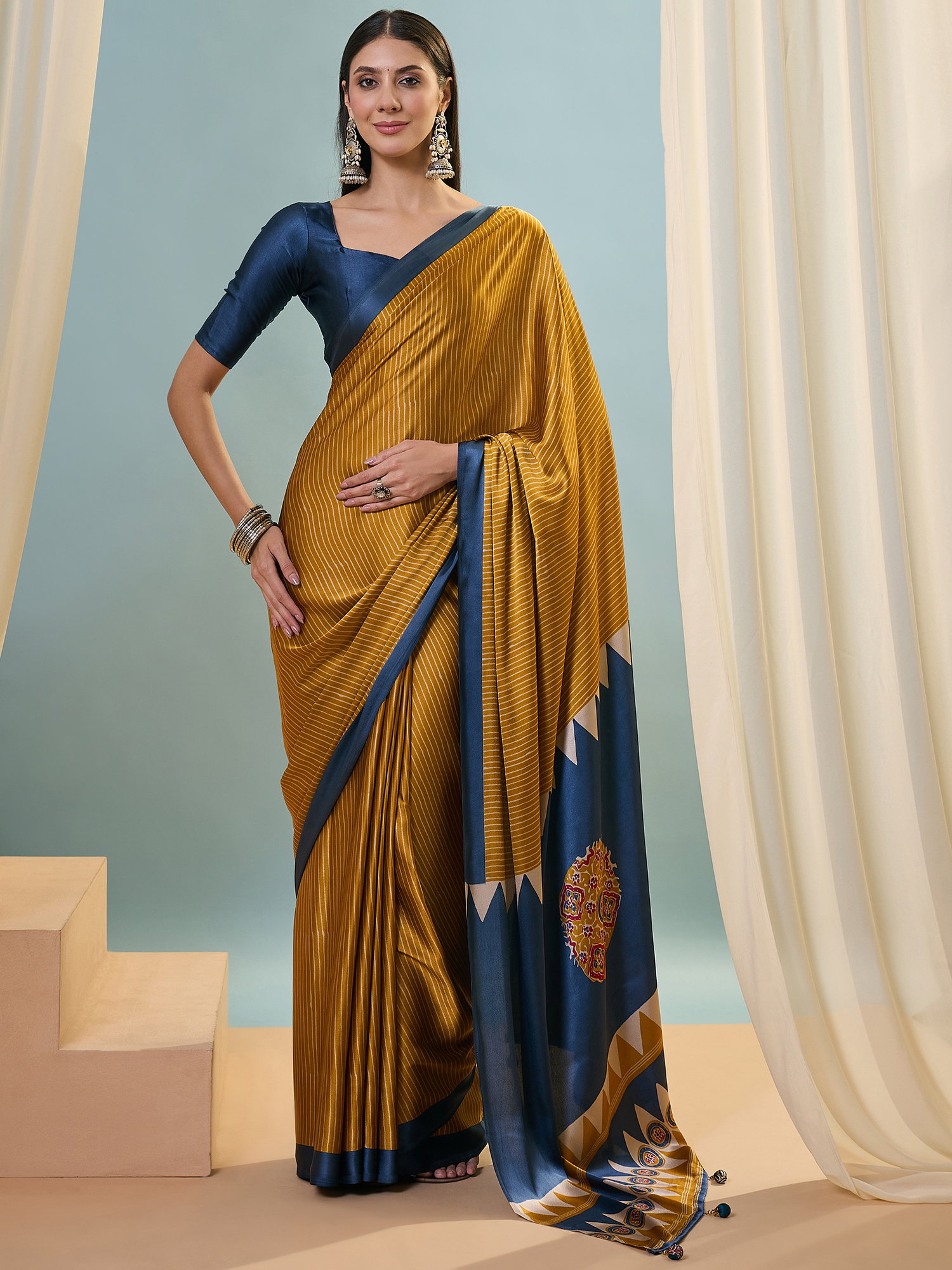 Gf Lux 14 Modal Silk Printed Saree With Blouse Collection 