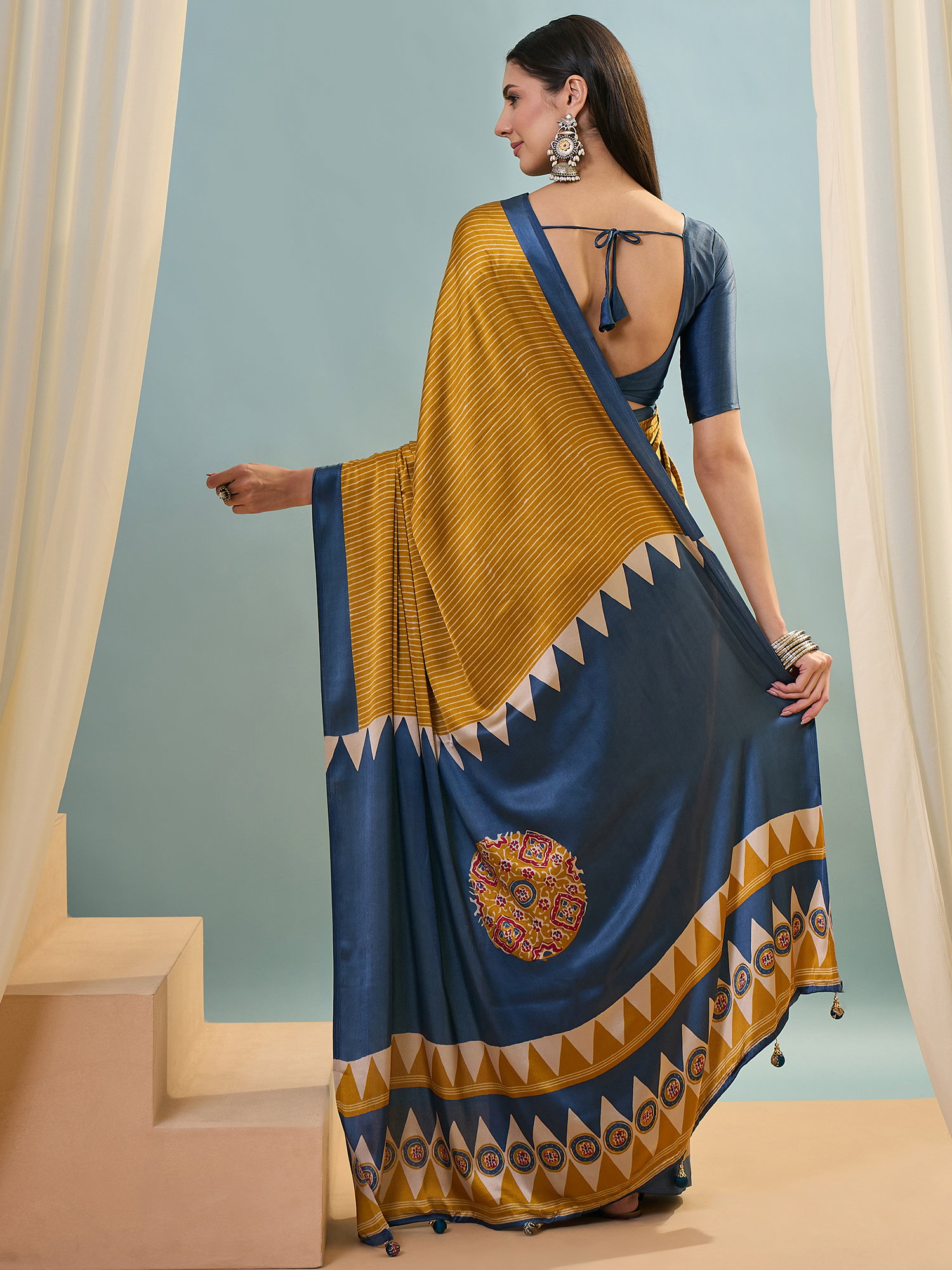 Gf Lux 14 Modal Silk Printed Saree With Blouse Collection 