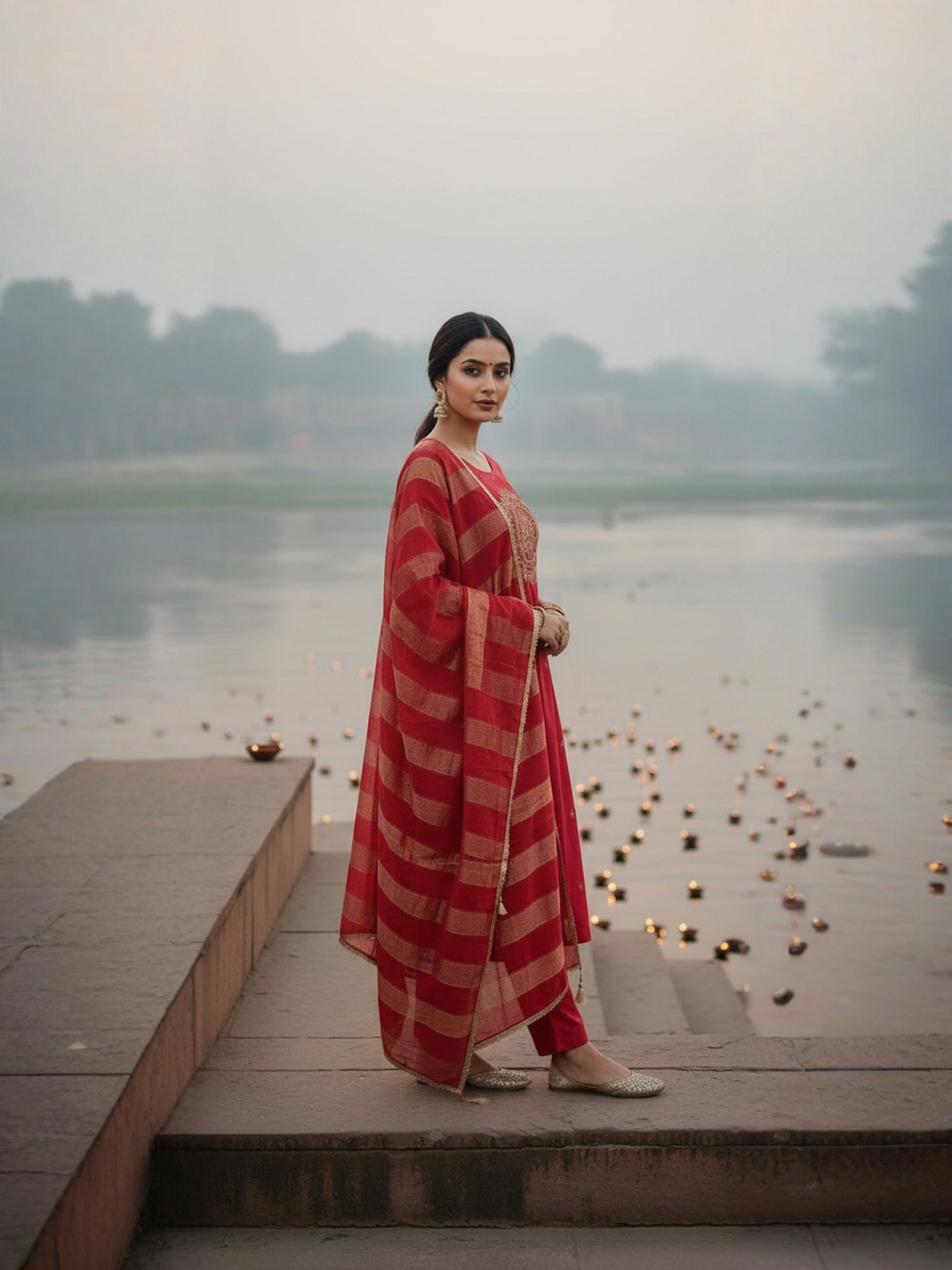 Navya Kurti 181 Party Wear Embroidery Worked Silk Blend Kurti with Pant and Dupatta Set 