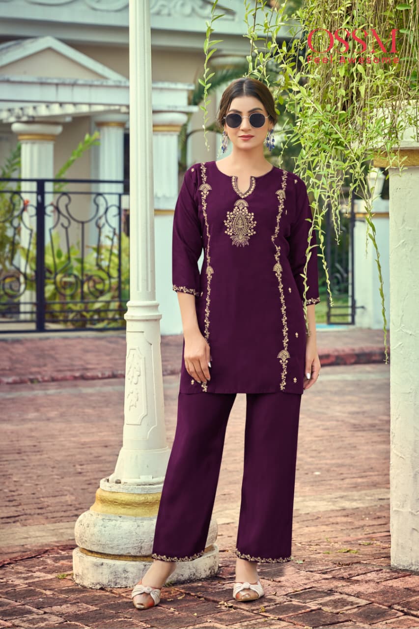 Ossm Celebration Vol 2 Viscose Roman Silk Co Ord Set Collection