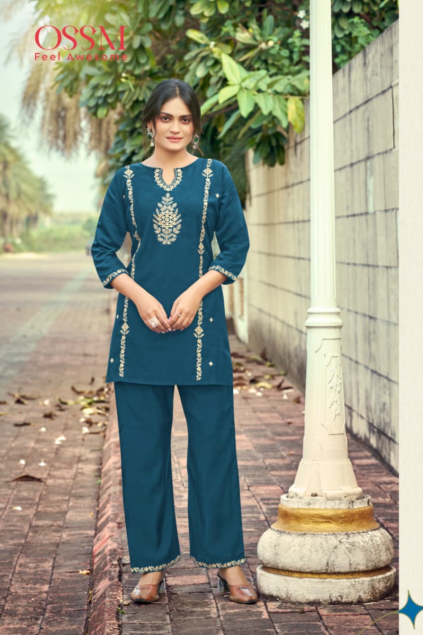 Ossm Celebration Vol 2 Viscose Roman Silk Co Ord Set Collection