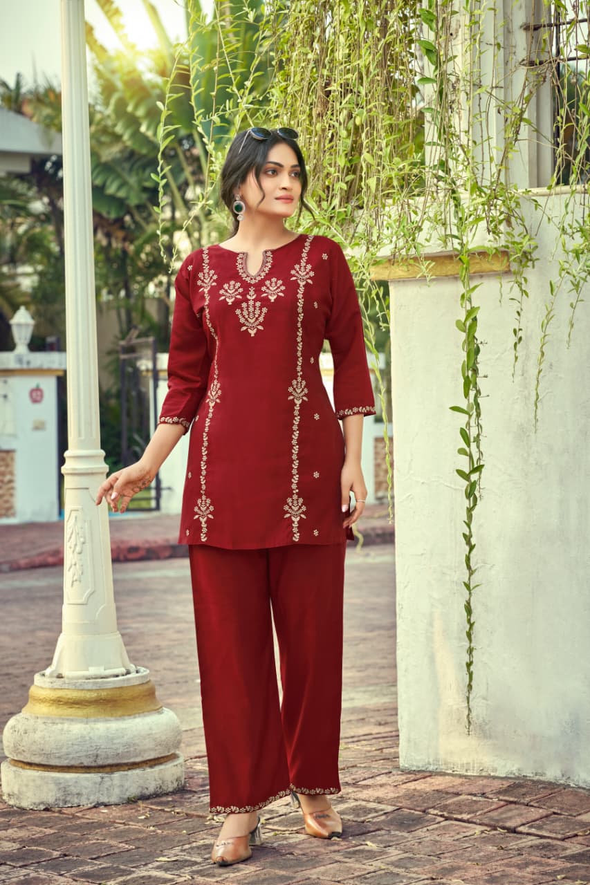 Ossm Celebration Vol 2 Viscose Roman Silk Co Ord Set Collection