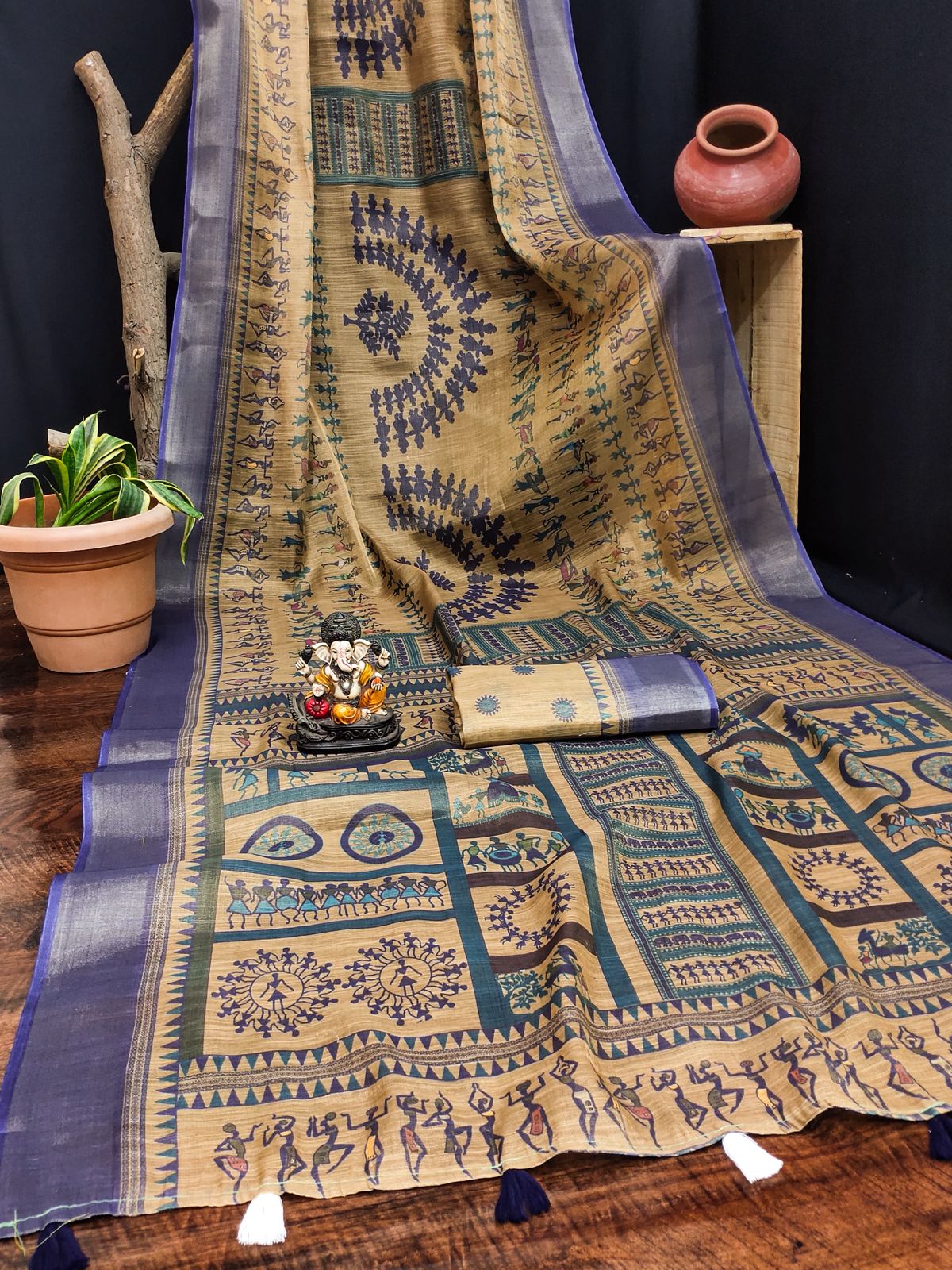 Lekha VC Erode Cotton Erode Border Net Blends Printed Saree