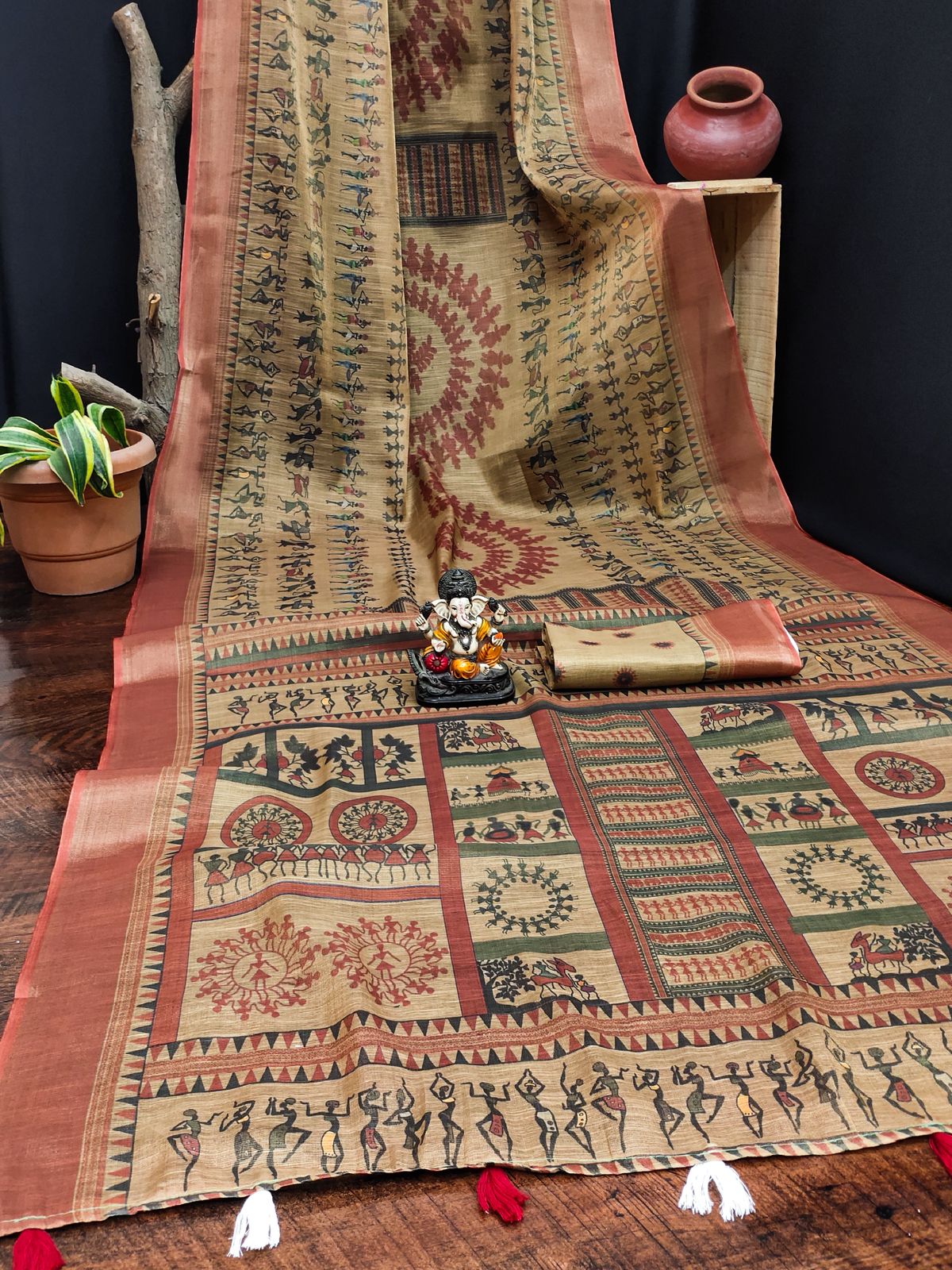 Lekha VC Erode Cotton Erode Border Net Blends Printed Saree