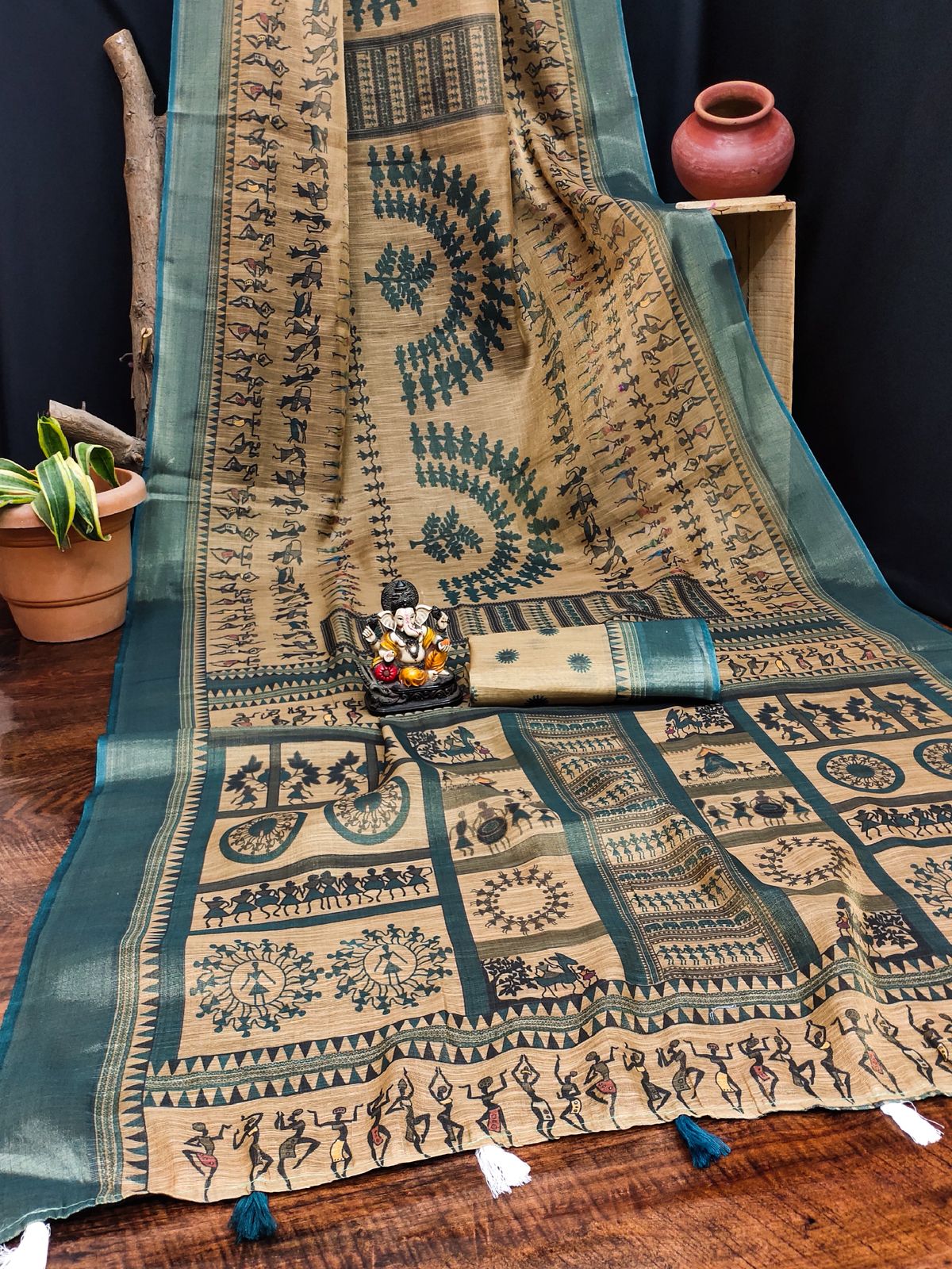 Lekha VC Erode Cotton Erode Border Net Blends Printed Saree
