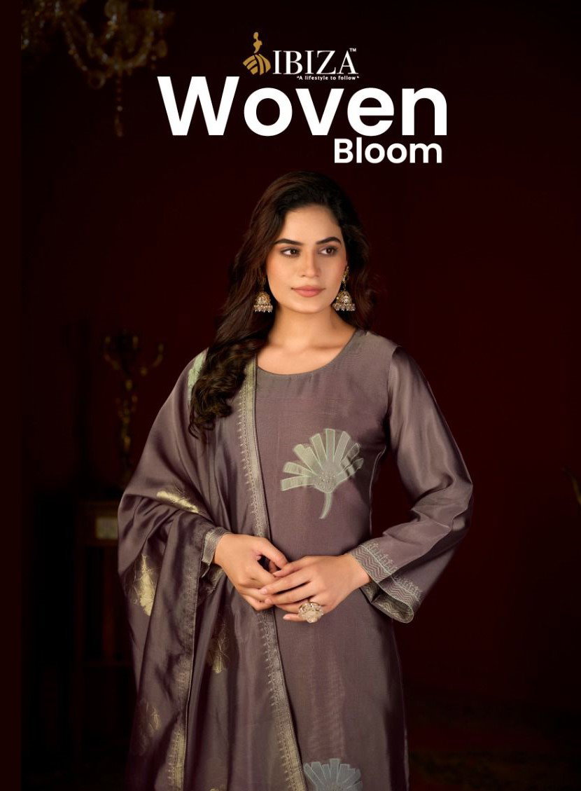 Ibiza Woven Bloom Banglory Silk Jacquard Salwar Suit Collection