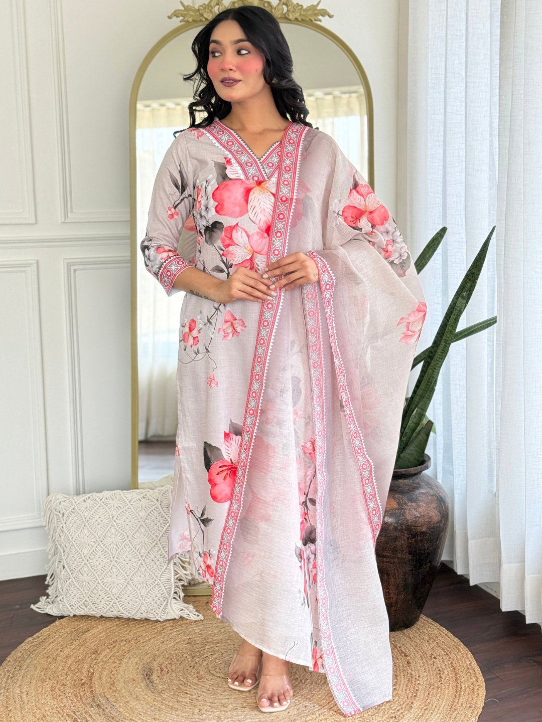 Sku 1760 Designer Rayon Printed Kurti Bottom With Dupatta Collection