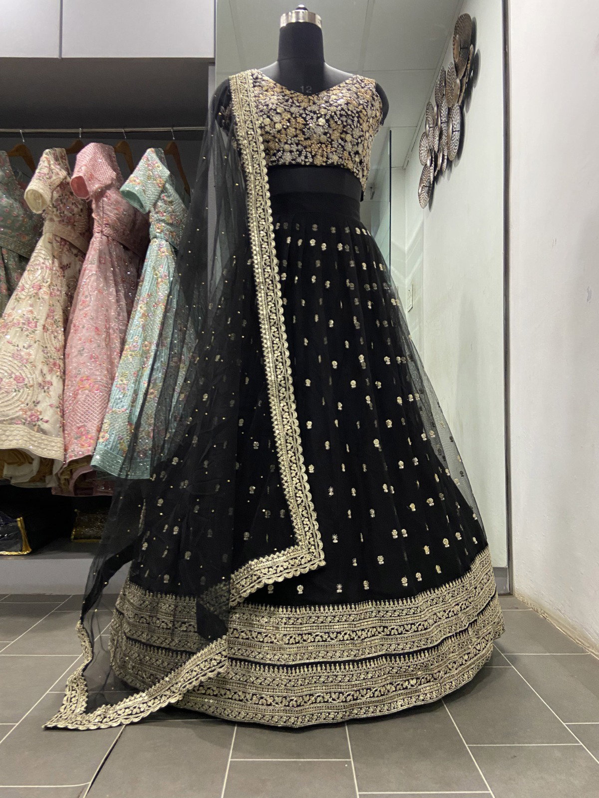 Lekha TF 189 Soft Net Zari Sequins Work Lehenga Choli