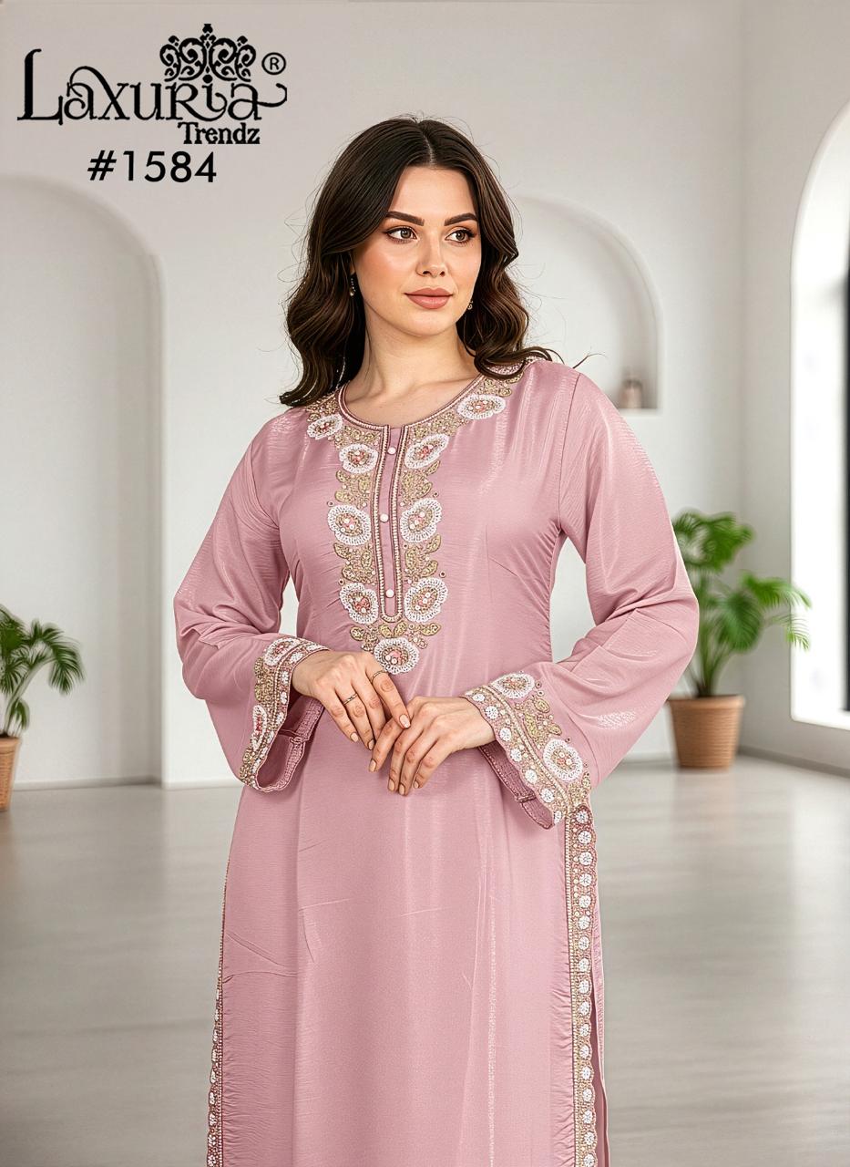 Luxuria Trendz 1584 Designer Satin Pakistani Readymade Collection
