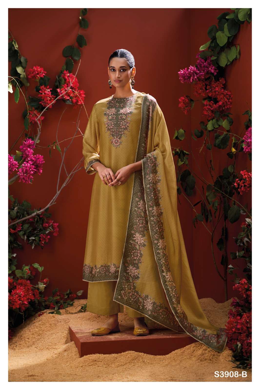 Ganga Mystara 3908 Mulberry Silk Printed Salwar Suit Collection