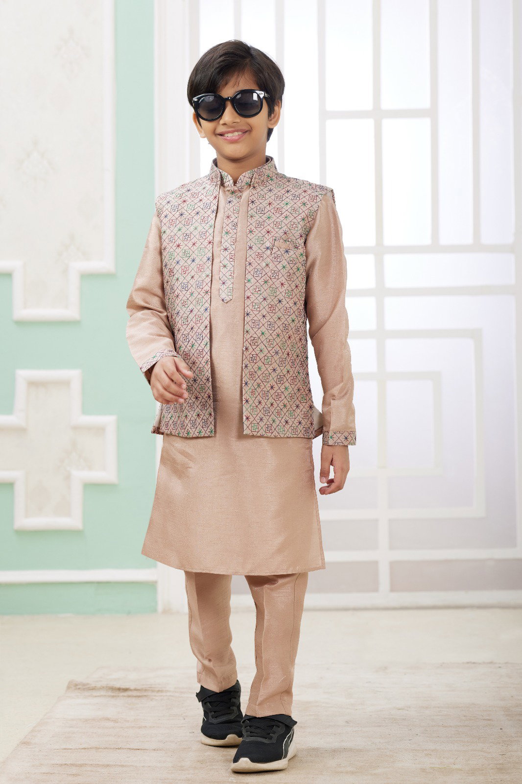 Sumi 281 to 286 Art Banarasi Silk Party Wear Printed Readymade Kids Kurta Pajama Collection 