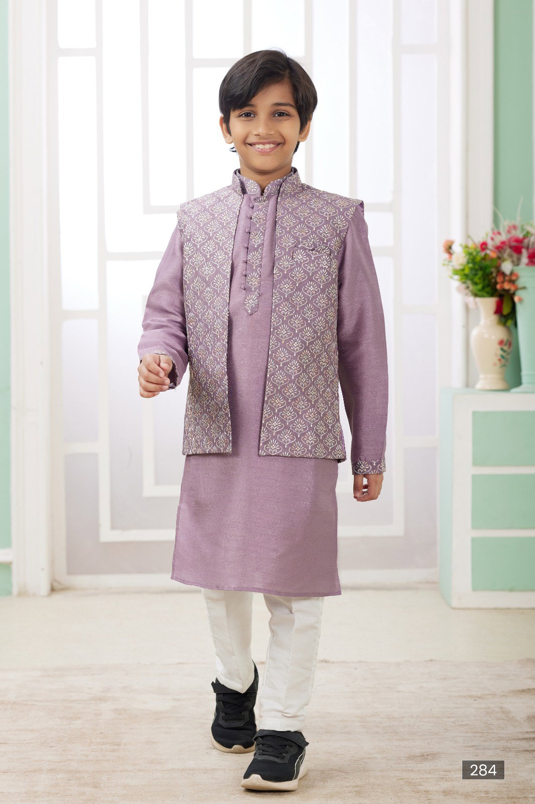 Sumi 281 to 286 Art Banarasi Silk Party Wear Printed Readymade Kids Kurta Pajama Collection 