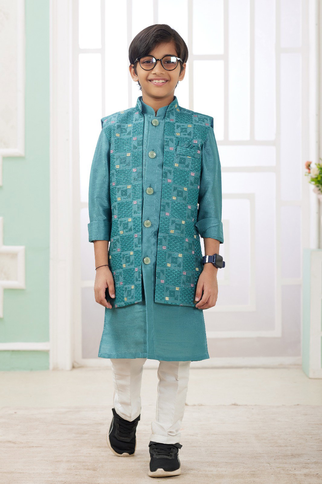 Sumi 281 to 286 Art Banarasi Silk Party Wear Printed Readymade Kids Kurta Pajama Collection 