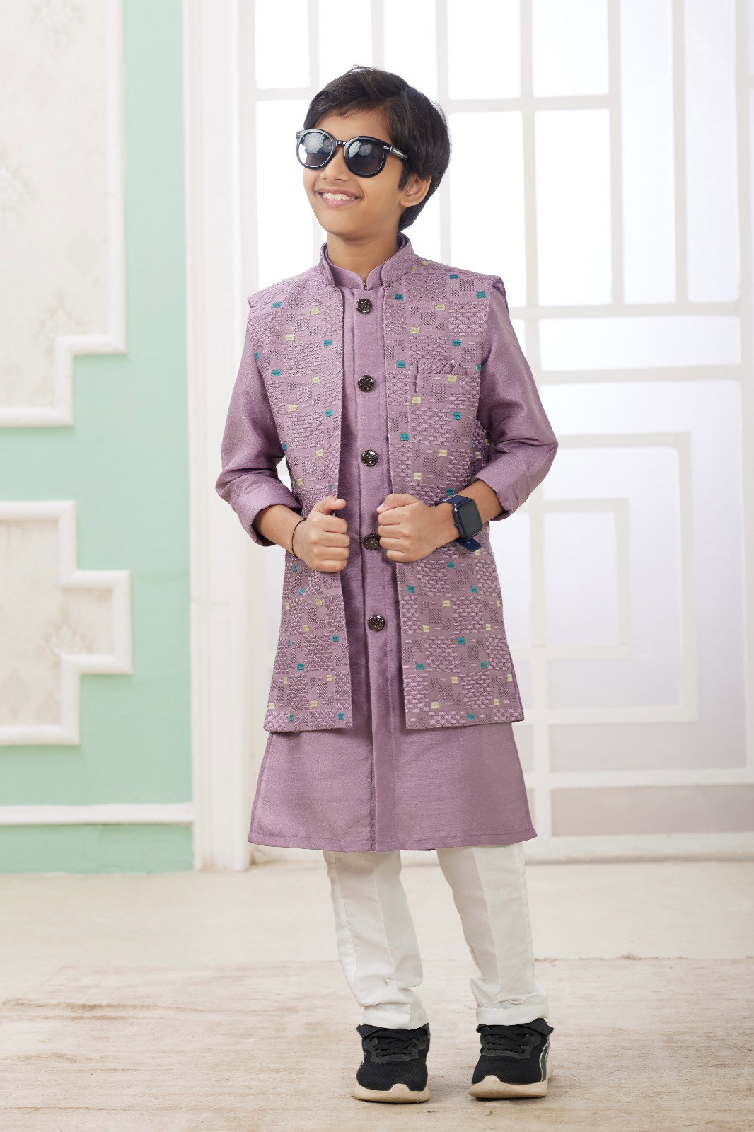 Sumi 281 to 286 Art Banarasi Silk Party Wear Printed Readymade Kids Kurta Pajama Collection 