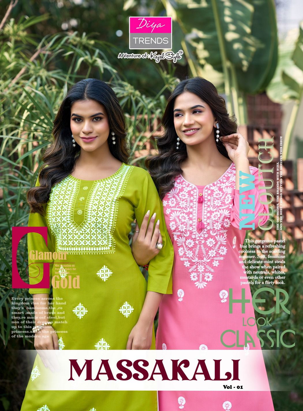 Massakali Vol 1 By Diya Trends Rayon Lukhnowi Top With Bottom Collection