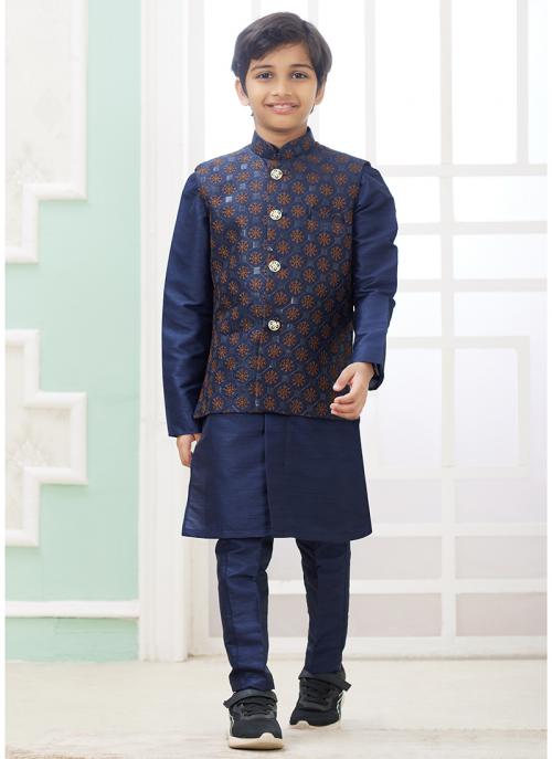 Sumi 287 to 292 Art Banarasi Silk Party Wear Printed Readymade Kids Kurta Pajama Collection 