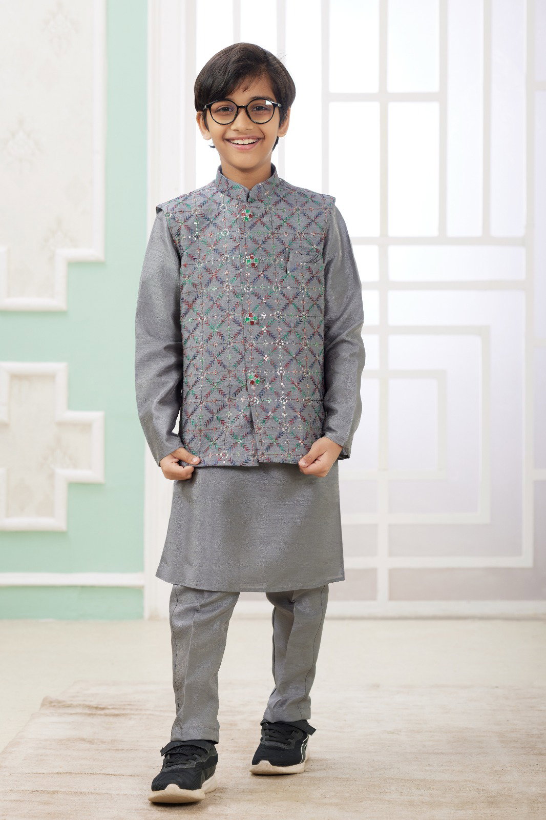 Sumi 287 to 292 Art Banarasi Silk Party Wear Printed Readymade Kids Kurta Pajama Collection 