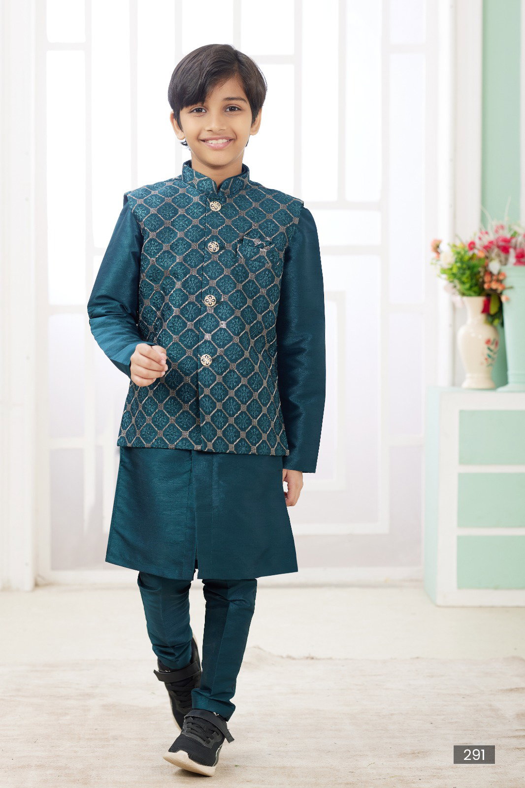 Sumi 287 to 292 Art Banarasi Silk Party Wear Printed Readymade Kids Kurta Pajama Collection 