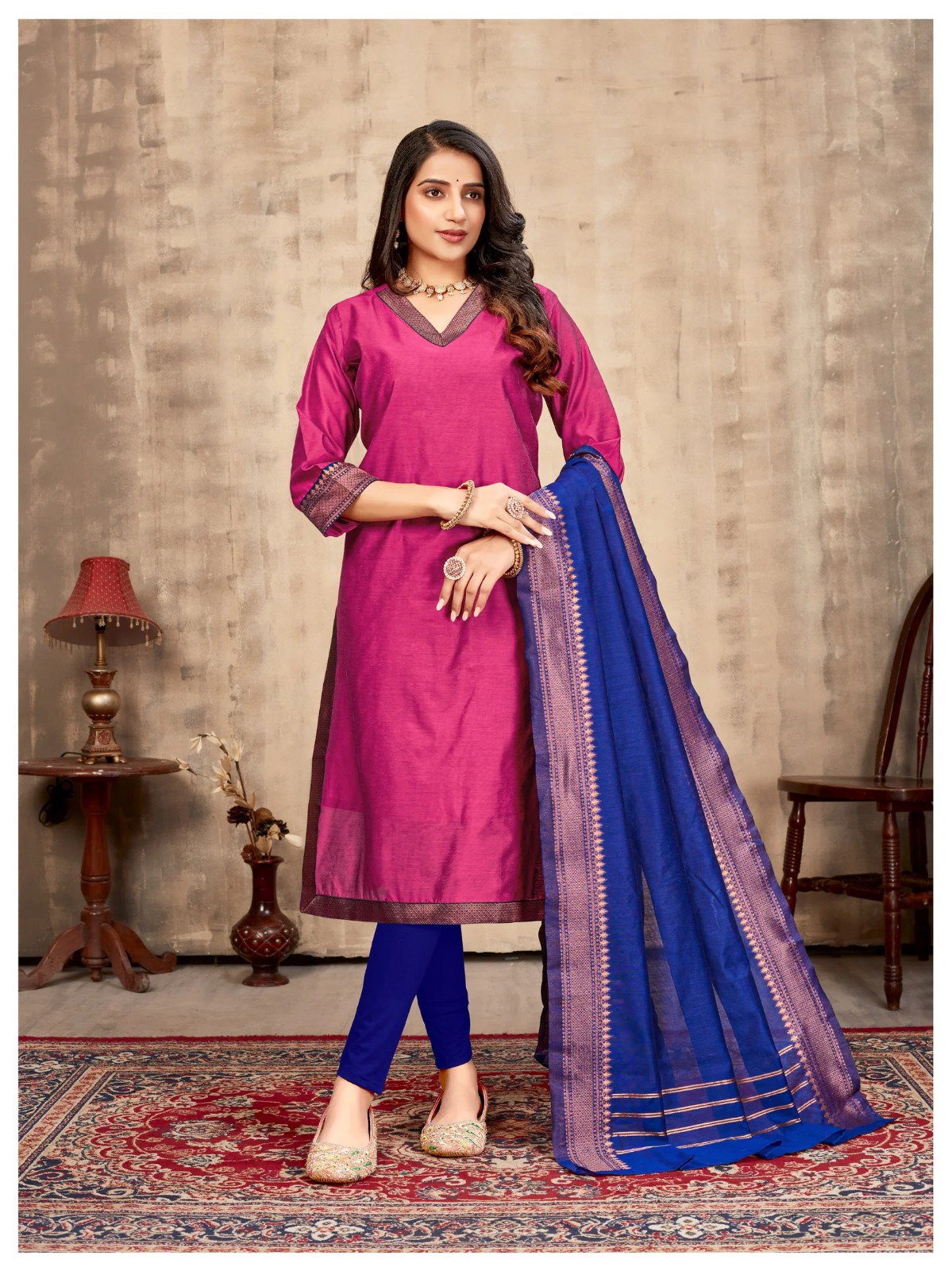Hiba Meera Cotton Top with Dupatta