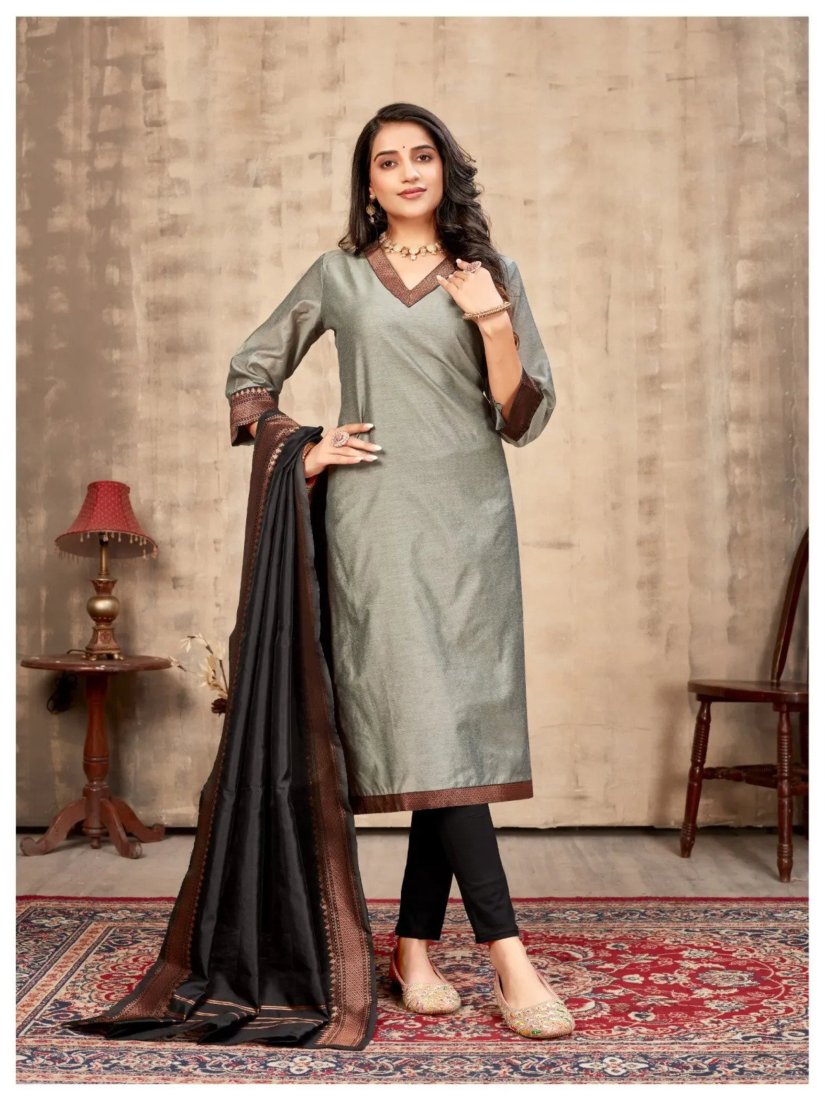 Hiba Meera Cotton Top with Dupatta