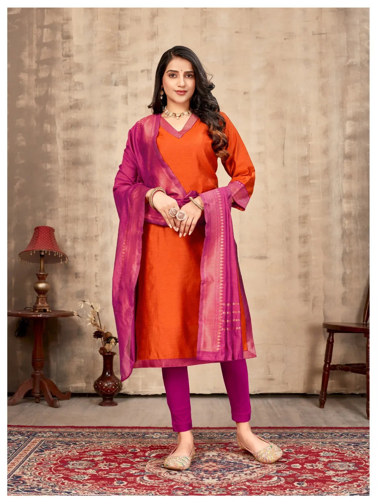 Hiba Meera Cotton Top with Dupatta