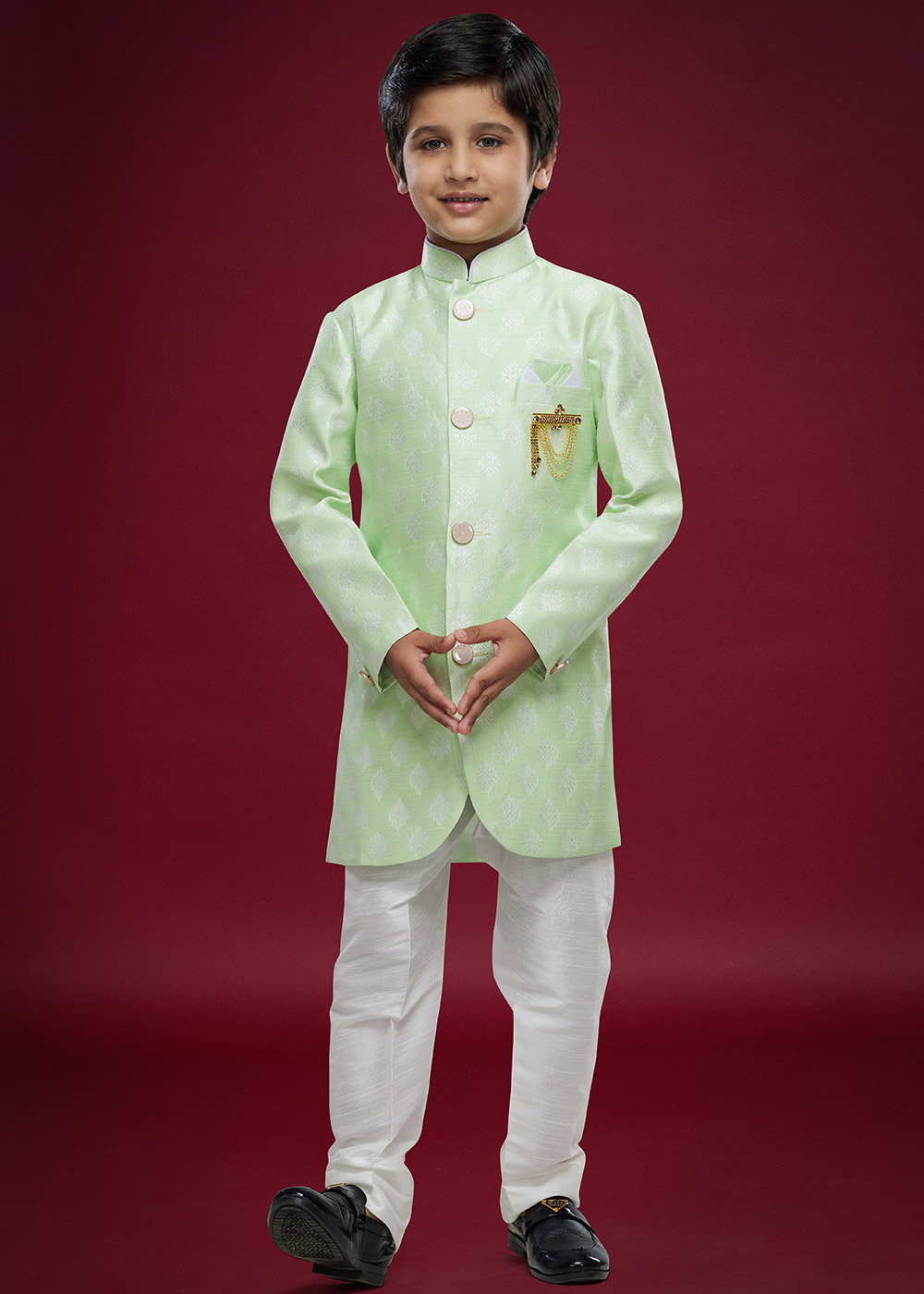 Sumi 541 to 545 Kids Jacquard Indowestern Sherwani Collection 