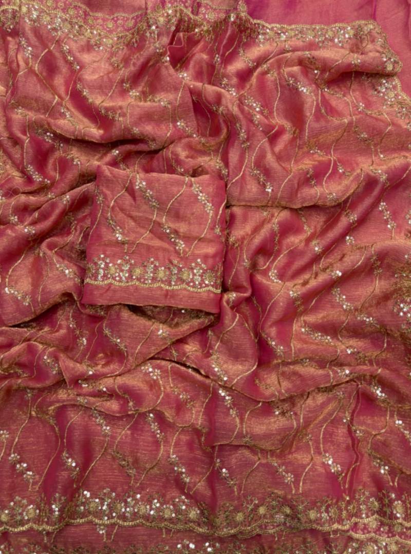Vt 798 T Fandy Chiffon With Golden Zari Worked Premium Saree Collection