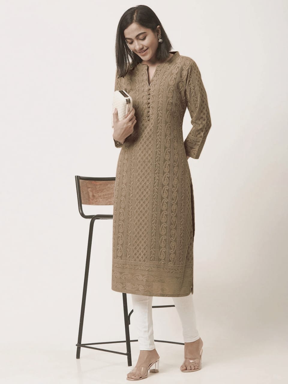 Hiba Schiffli Vol 2 Soft Georgette Kurti