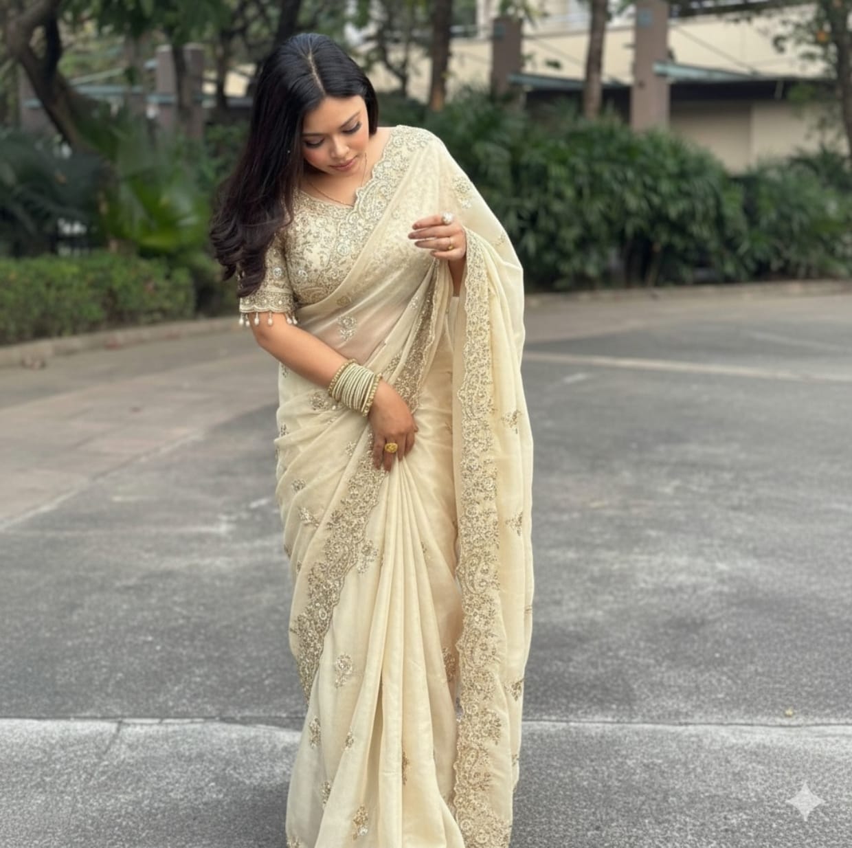Vt 800 T Fandy Satin Silver Jari Thread Worked Beautiful Saree Collection
