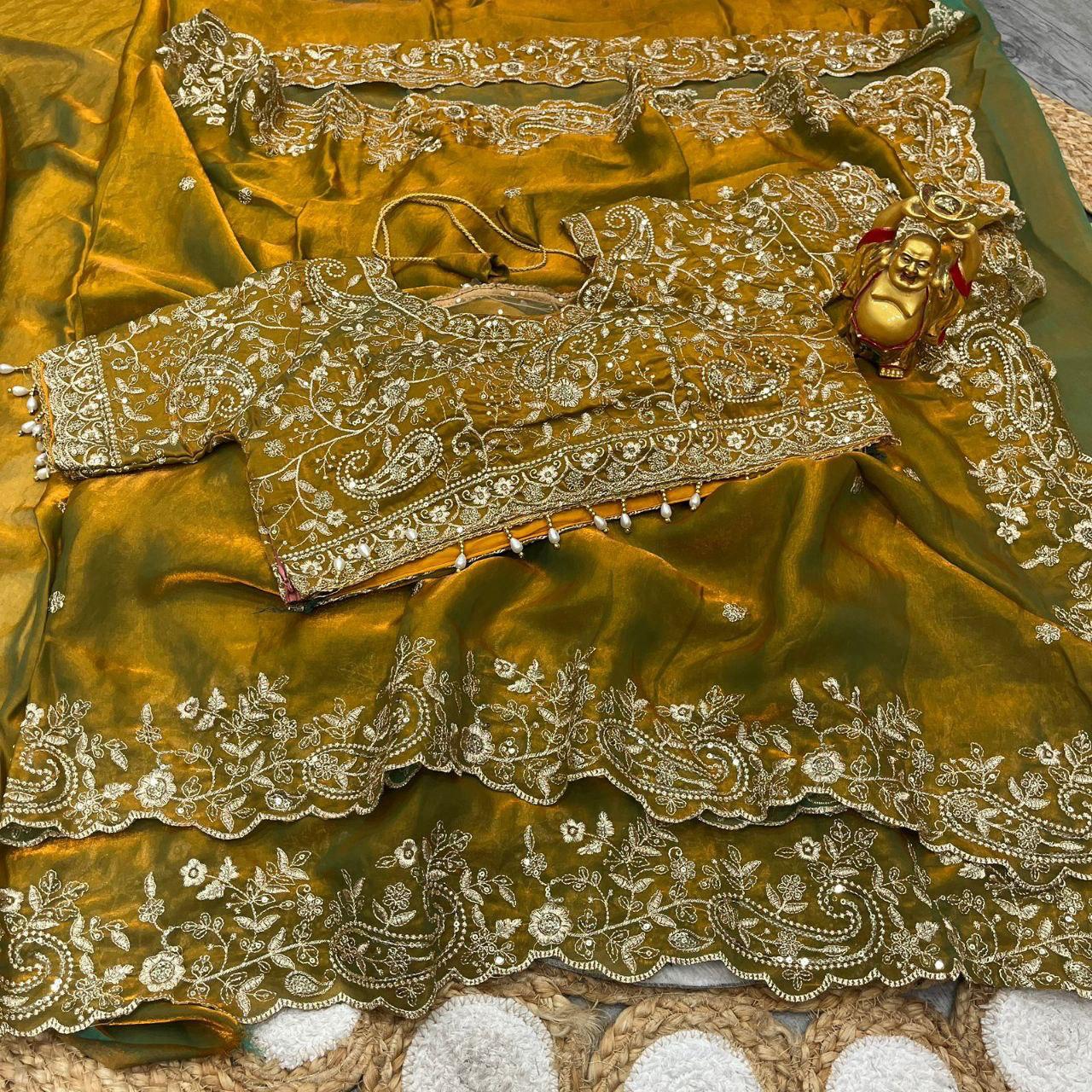 Vt 800 T Fandy Satin Silver Jari Thread Worked Beautiful Saree Collection
