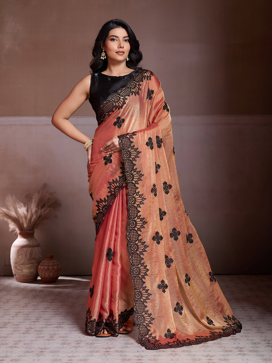 Vaamika Glow Elegant Sequin Frendy Chiffon Saree Collection 