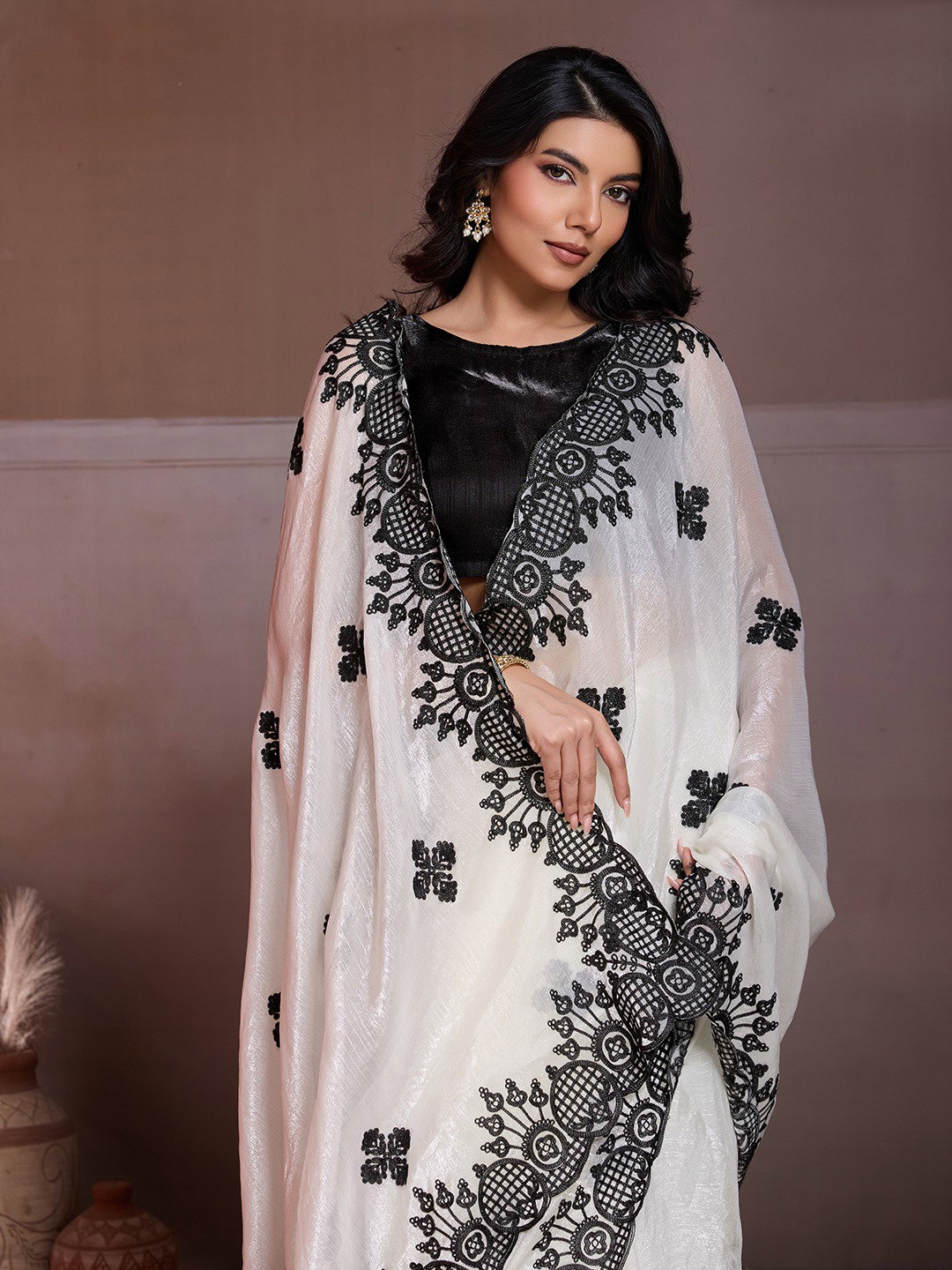 Vaamika Glow Elegant Sequin Frendy Chiffon Saree Collection 