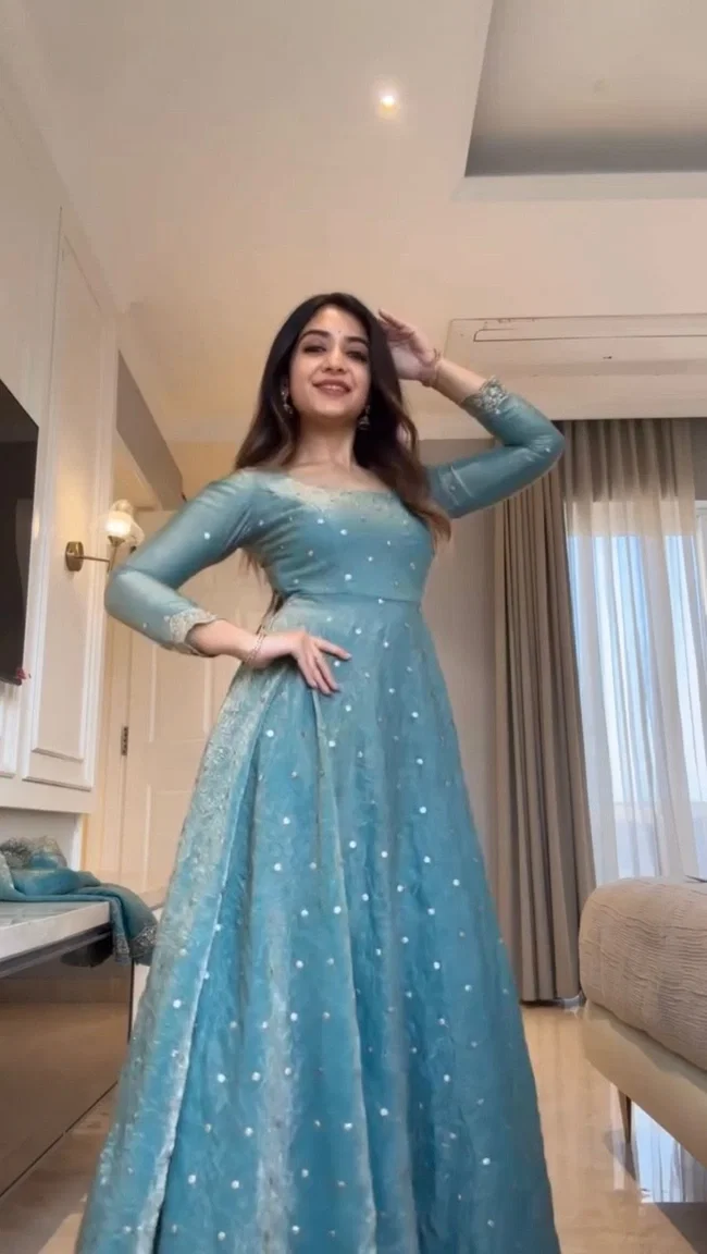 Glory 5954 Fendy silk Anarkali Gown With Bottom And Dupatta