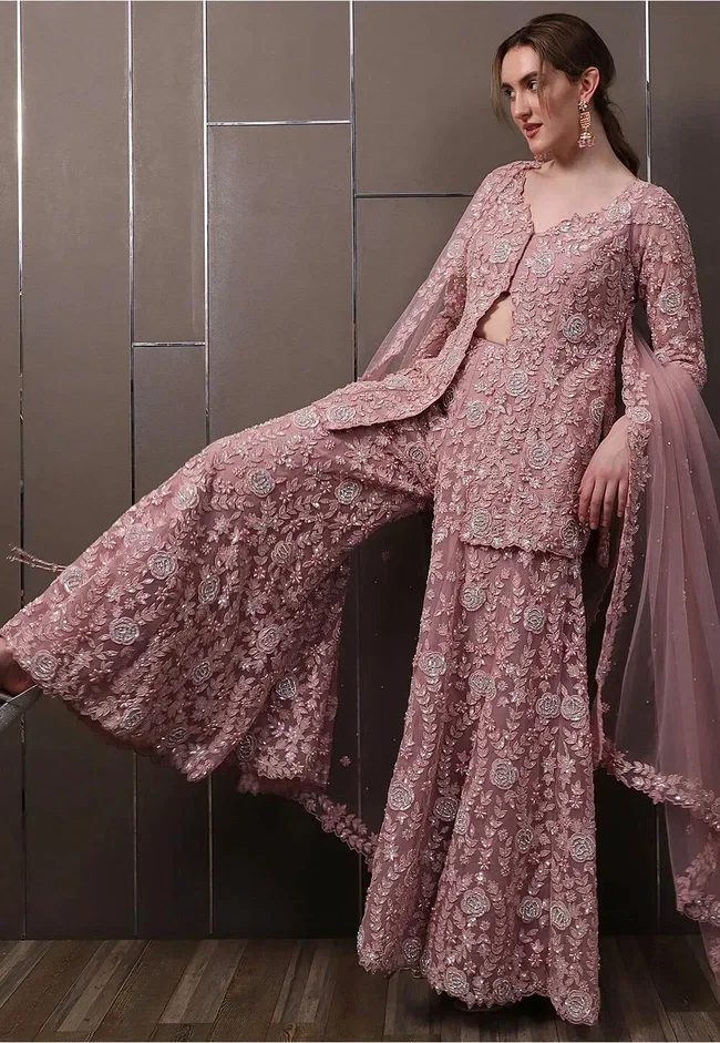 Glory 5945 Faux Georgette Designer Indo Western Set