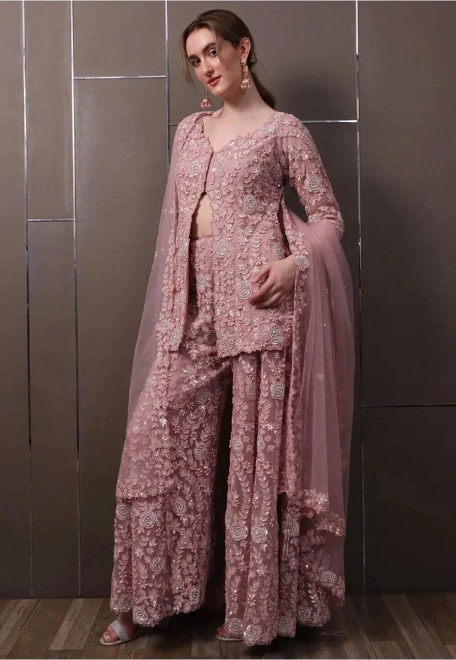 Glory 5945 Faux Georgette Designer Indo Western Set