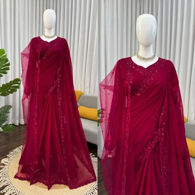 Glory KD 617 Designer Saree With Dupatta