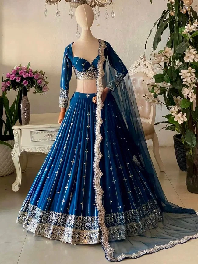Glory QRC 386 Foux Gorgette Designer Lehenga Choli