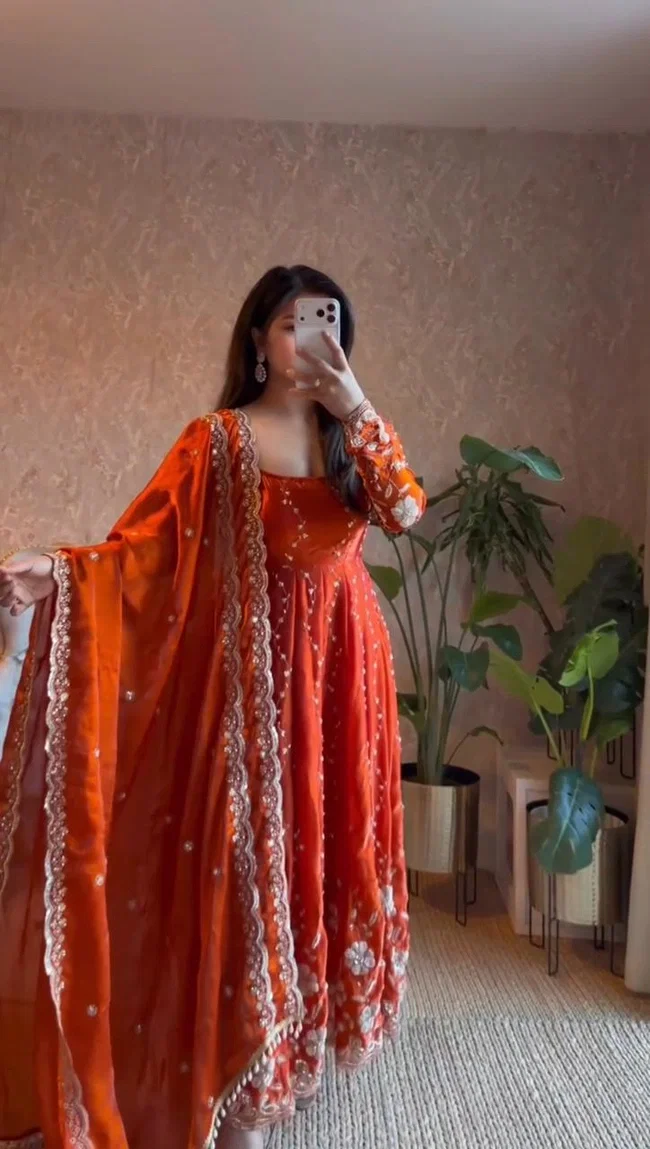 Glory Barkha 5000 Series Fendy Silk Anarkali Suit Set