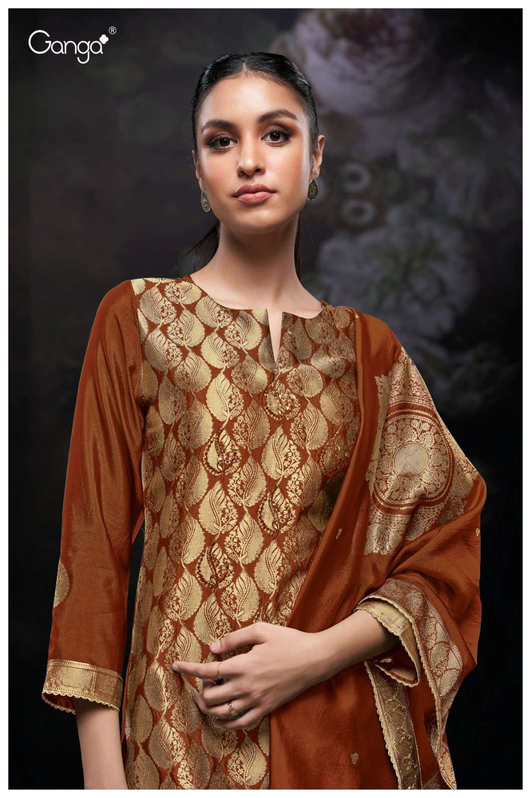 Ganga Abigail 3661 Viscose Woven Silk Embroidery Salwar Kameez