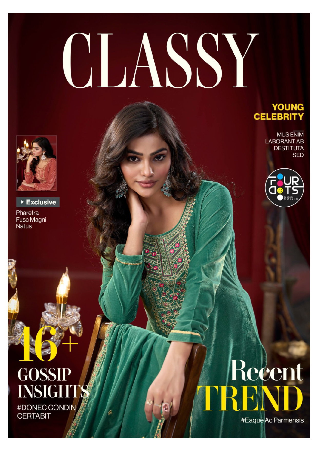Four Dots Classy Velvet With Work Salwar Kameez