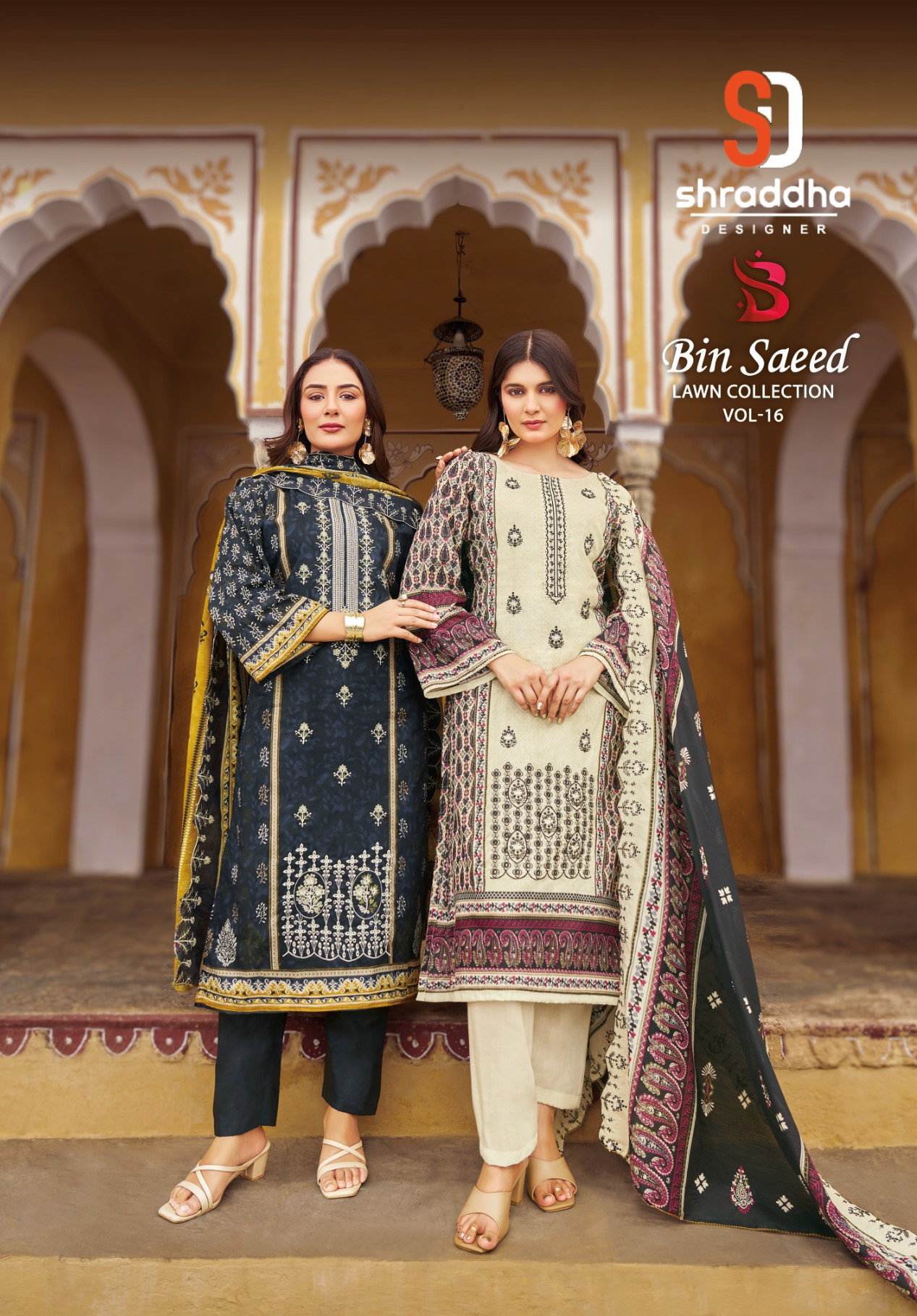 Shraddha Bin Saeed Lawn Collection Vol 16 Cotton Pakistani Salwar Kameez