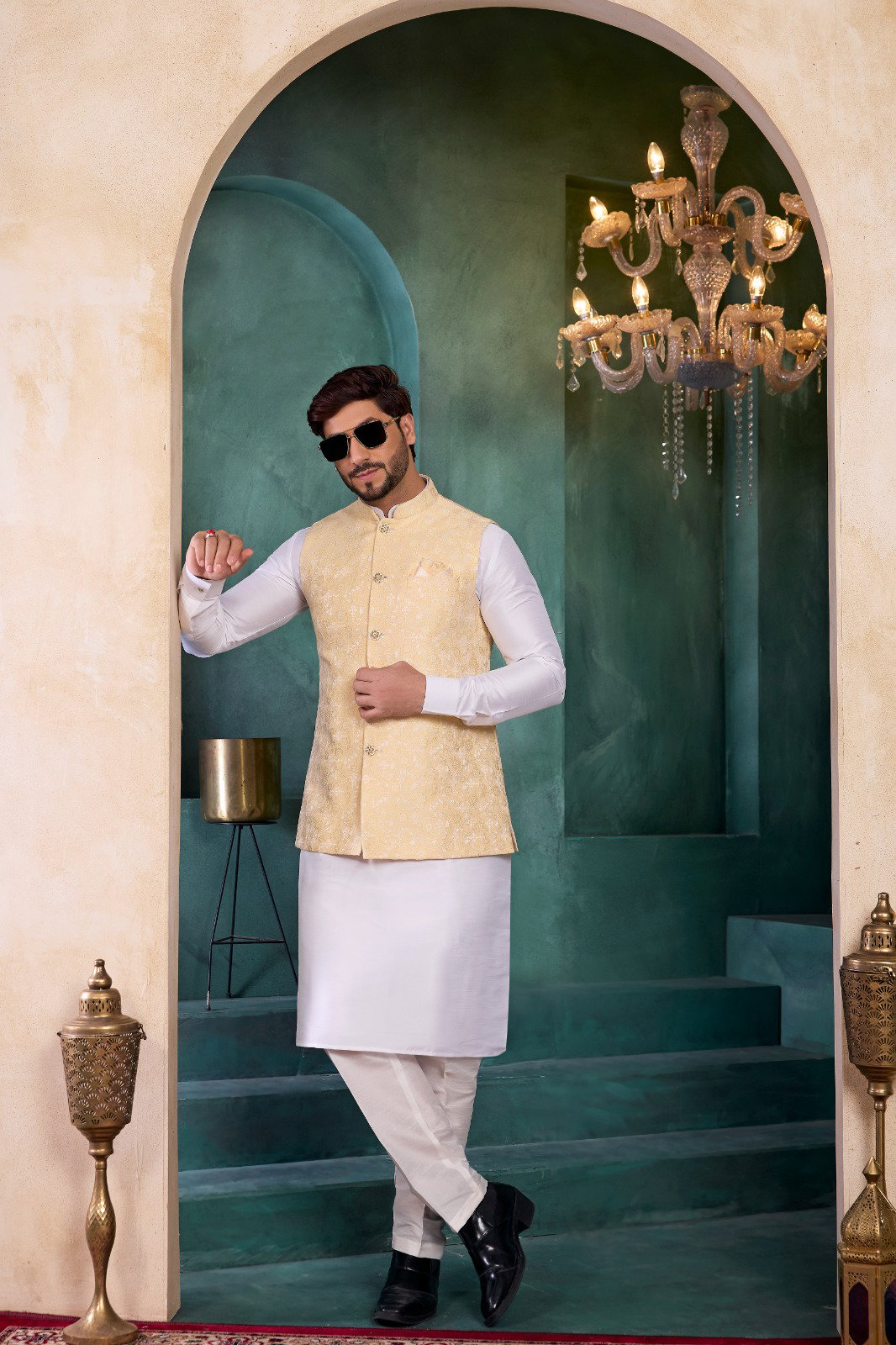  Sumi 4390 to 4396 Designer Art Banarasi Silk 3 Pcs  Kurta Jacket Set Collection